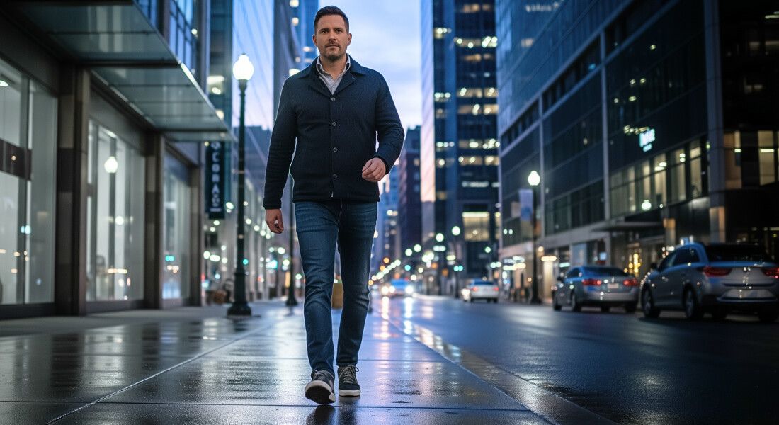 confident-man-walking-through-city-at-dusk
