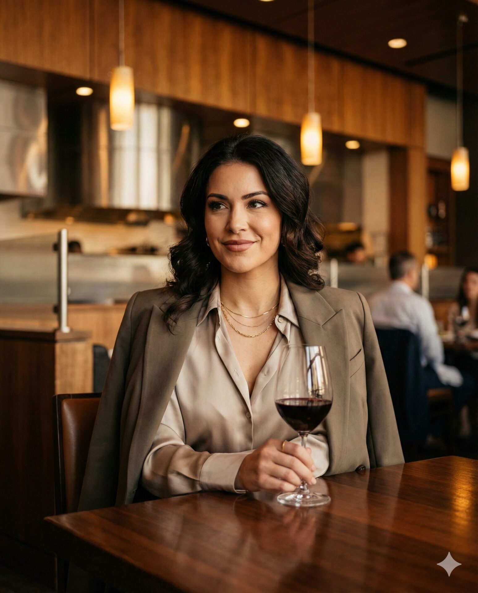 Attractive woman in upscale setting