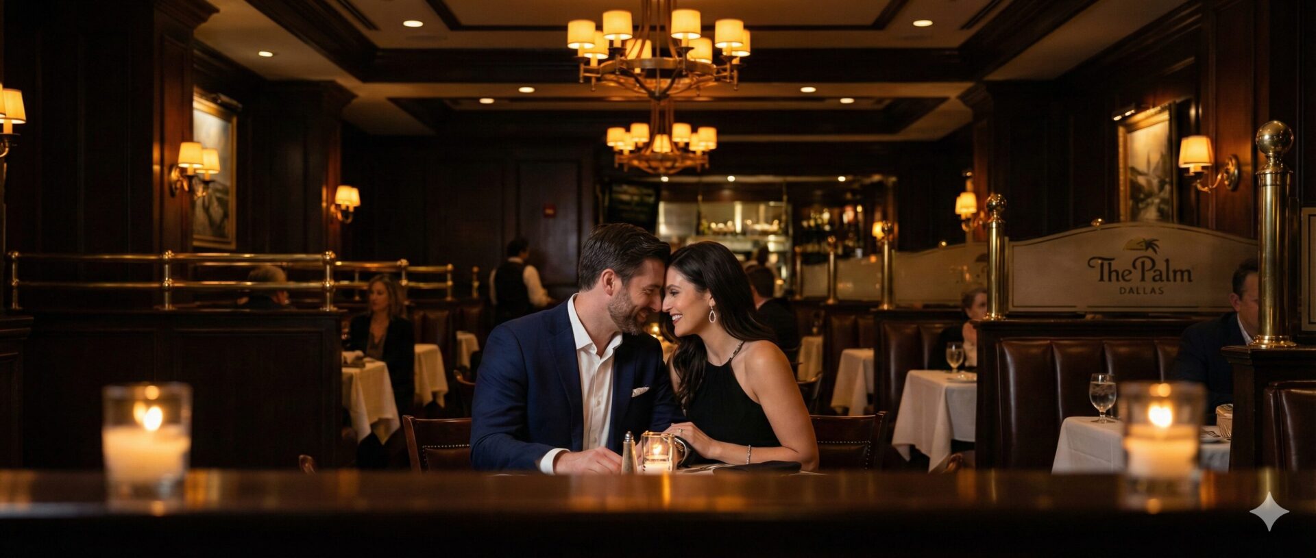 Couple enjoying evening date
