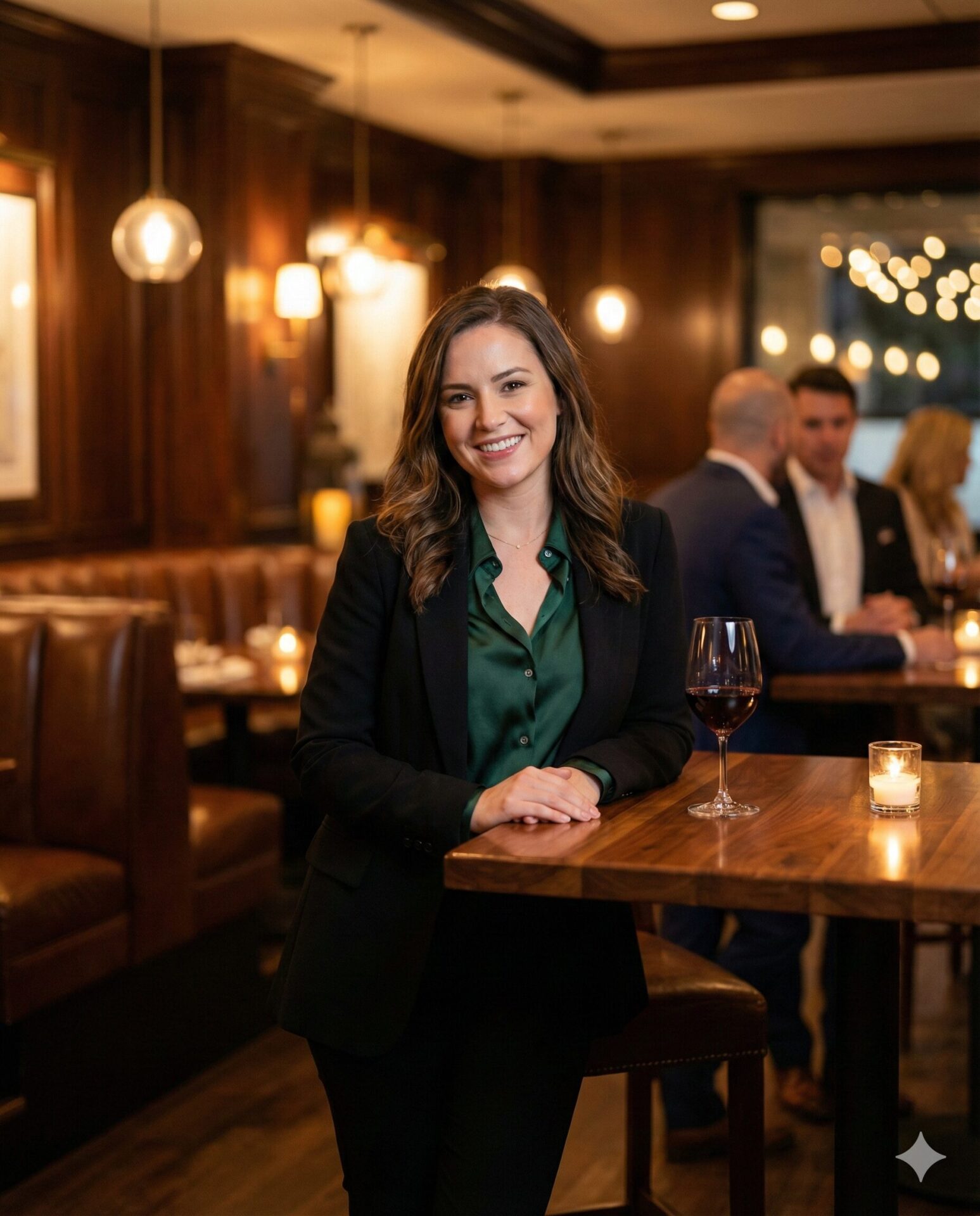 Attractive woman in upscale setting