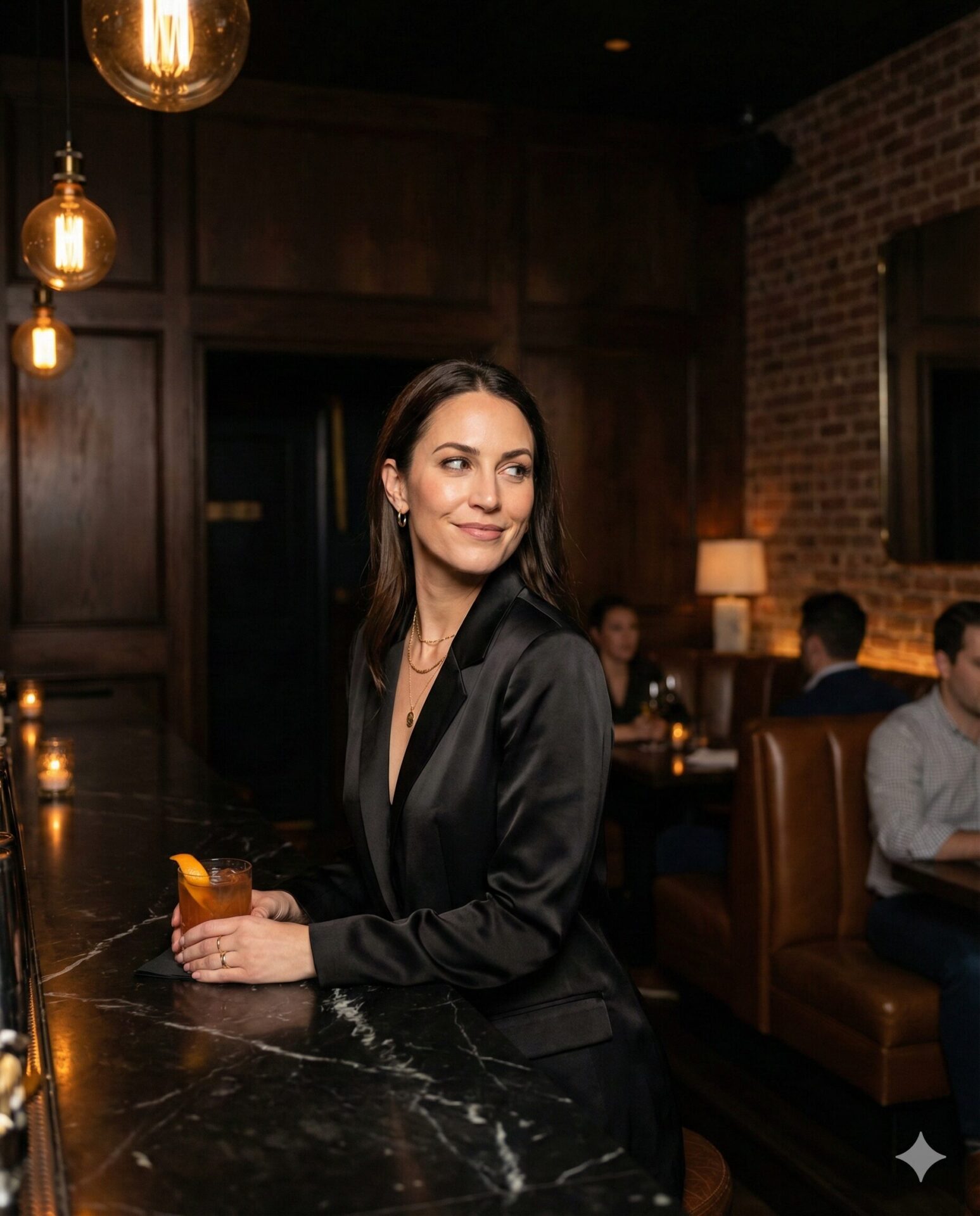 Attractive woman in upscale setting