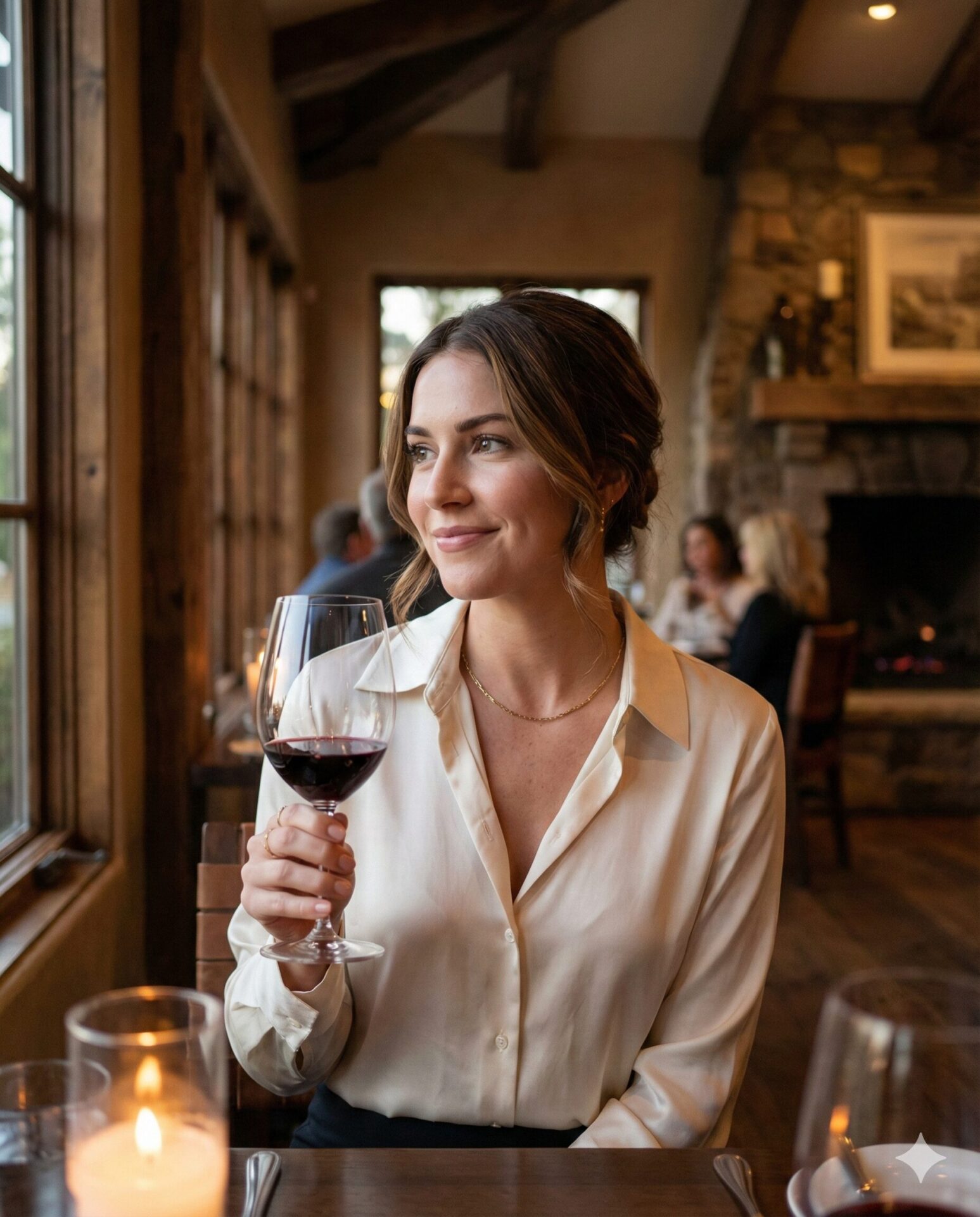 Beautiful woman in elegant setting
